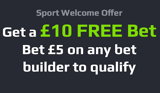 Bookie offer to get a £10 free bet if you place a £5 bet builder